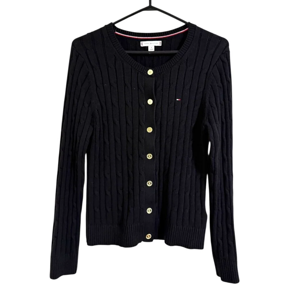 NWOT Tommy Hilfiger Cable Knit Cardigan - Picture 3 of 7